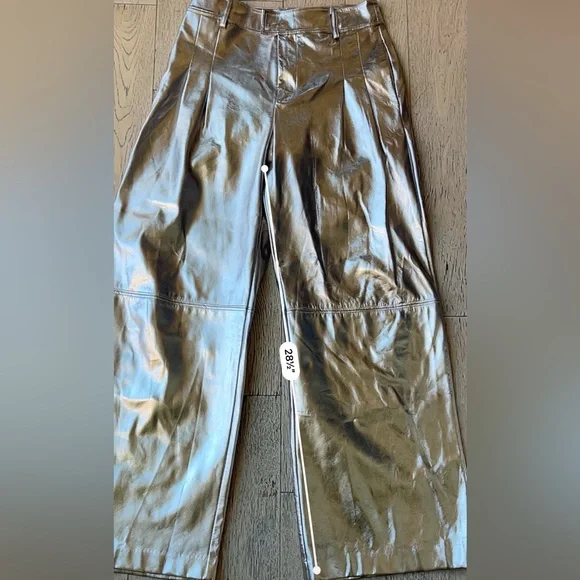 Women's Silver Metallic Pants - Picture 11 of 12